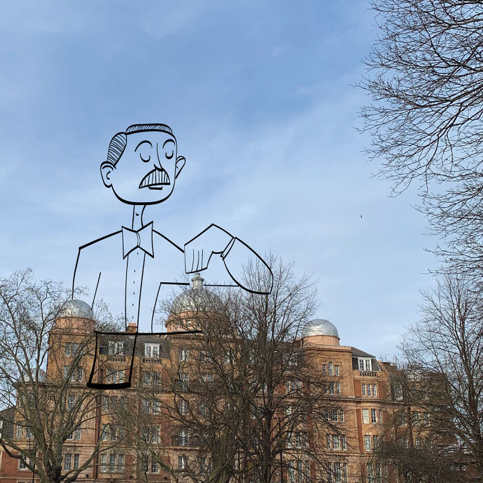 I Take The Pictures Around London And Make Illustrations On Top Of Them To Transform Them Into Something New (12 Pics)