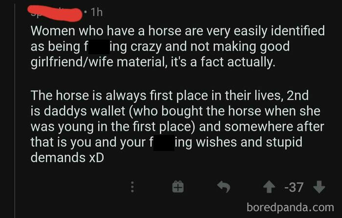 Women Who Own Horses Aren't "Wife Material"