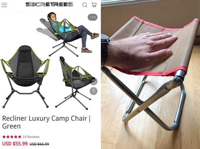 We’ve Warned Mom About Buying Items From Facebook Ads And This Is By Far The Worst Outcome. Not Even Big Enough For My Cats To Enjoy (Hand For Scale)