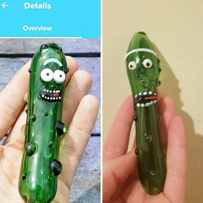 Ordered A Pickle Rick Pipe Off Wish.com