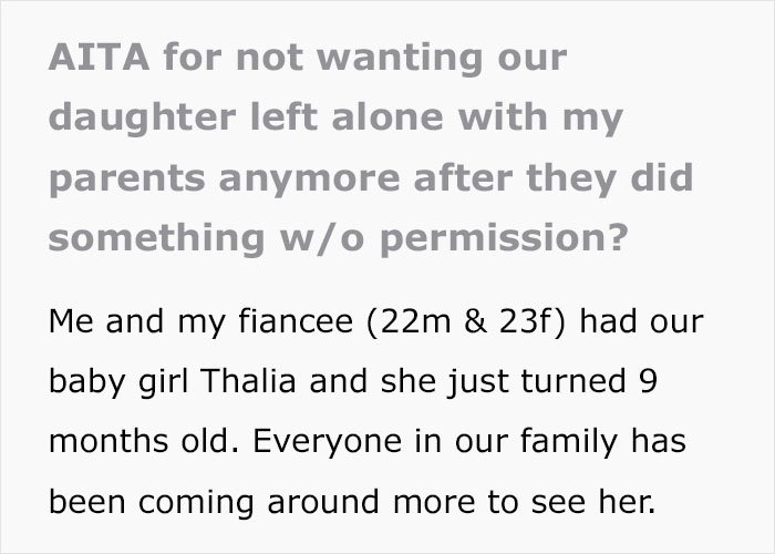 Grandparents Pierce Baby's Ears Behind The Parents' Back And Are Then Mad They Don't Get To Babysit Anymore Grandparents Pierce Baby's Ears Behind The Parents' Back And Are Then Mad They Don't Get To Babysit Anymore