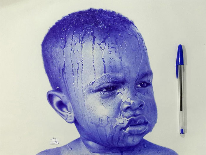 43 Photo-Like Drawings Made With Ballpoint Pens By Mostafa Khodeir