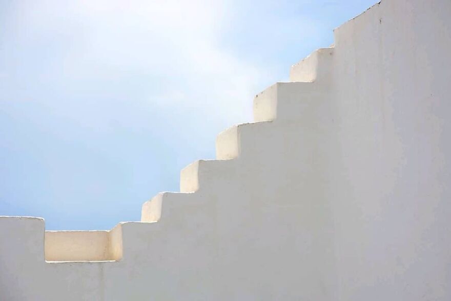 Architectural Elements And A Slice Of Summer Sky