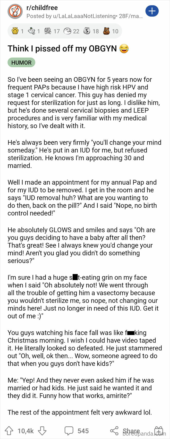 Think I Pissed Off My Obgyn