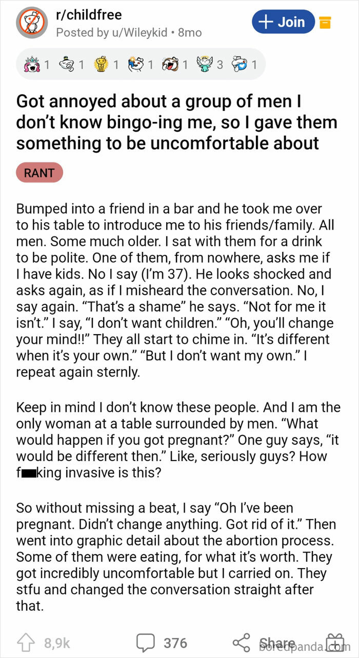 Got Annoyed About A Group Of Men I Don’t Know Bingo-Ing Me, So I Gave Them Something To Be Uncomfortable About