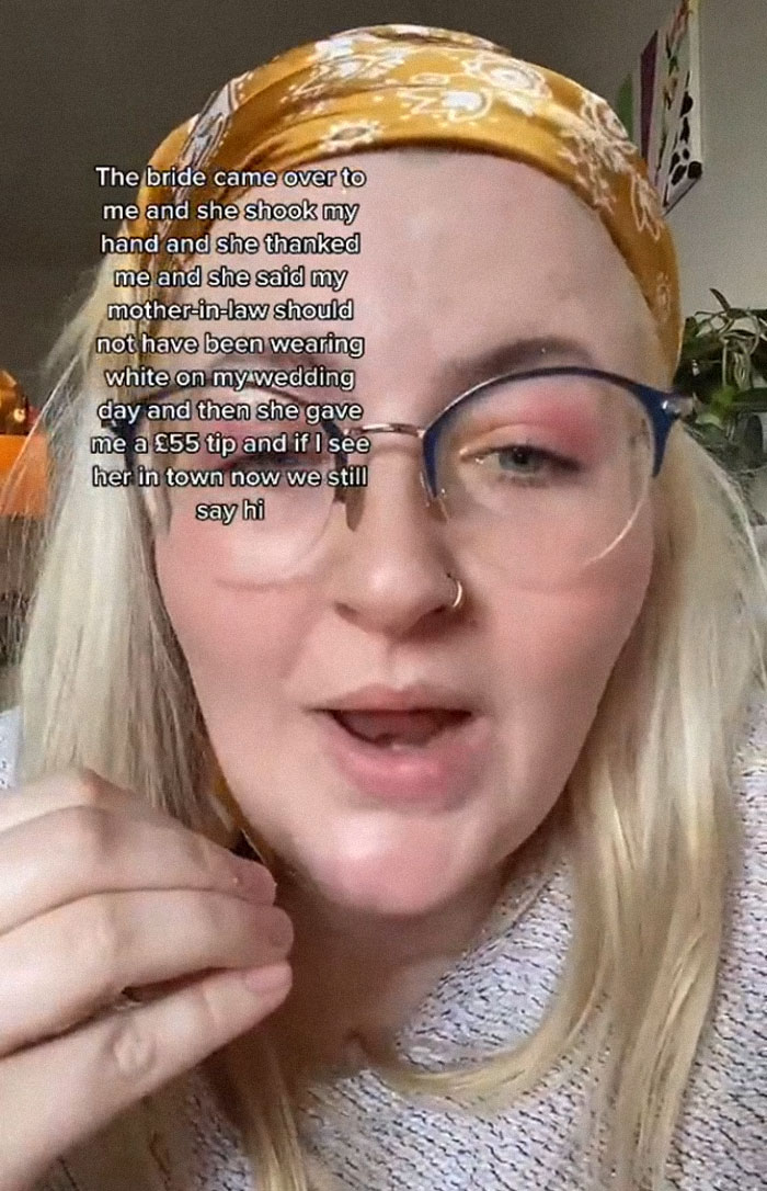 Mother-In-Law Wears White To Her Son's Wedding, Bride Pays Server After She Ruins Her Dress