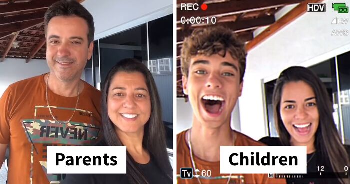 A Viral TikTok Trend Shows Parents And Their Children With A Retro Filter And Proves How Similar Parents And Children Are (30 Pics)