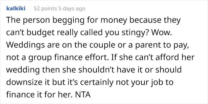 Woman Refuses To Contribute $500 To Fund Her Cousin's Wedding, Family Drama Ensues