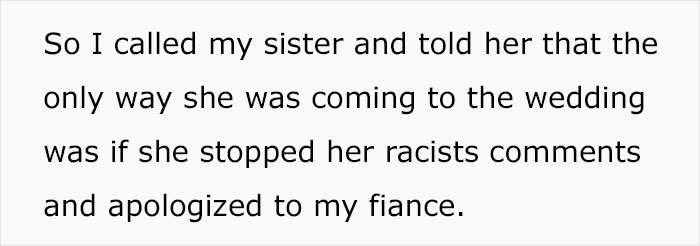 Woman Keeps Making Racist Jokes About Her Sister's Korean BF, Gets Banned From Their Wedding Woman Keeps Making Racist Jokes About Her Sister's Korean BF, Gets Banned From Their Wedding