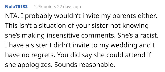 Woman Keeps Making Racist Jokes About Her Sister's Korean BF, Gets Banned From Their Wedding Woman Keeps Making Racist Jokes About Her Sister's Korean BF, Gets Banned From Their Wedding