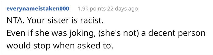 Woman Keeps Making Racist Jokes About Her Sister's Korean BF, Gets Banned From Their Wedding Woman Keeps Making Racist Jokes About Her Sister's Korean BF, Gets Banned From Their Wedding