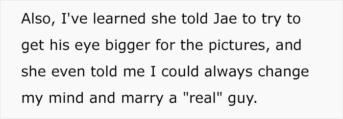 Woman Keeps Making Racist Jokes About Her Sister's Korean BF, Gets Banned From Their Wedding Woman Keeps Making Racist Jokes About Her Sister's Korean BF, Gets Banned From Their Wedding