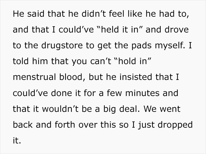 Boyfriend Storms Off After Girlfriend Calls Out His Fragile Masculinity For Refusing To Buy Her Pads Boyfriend Storms Off After Girlfriend Calls Out His Fragile Masculinity For Refusing To Buy Her Pads