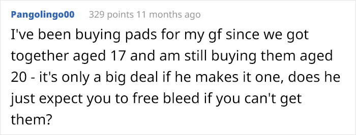 Boyfriend Storms Off After Girlfriend Calls Out His Fragile Masculinity For Refusing To Buy Her Pads Boyfriend Storms Off After Girlfriend Calls Out His Fragile Masculinity For Refusing To Buy Her Pads