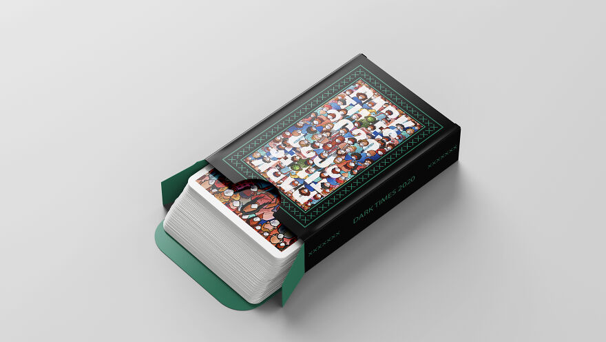 A Custom-Designed Set Of Corona Themed Playing Cards With 52 Illustration & Stories Inspired By True Rvents