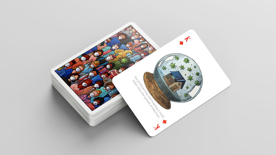 A Custom-Designed Set Of Corona Themed Playing Cards With 52 Illustration & Stories Inspired By True Rvents