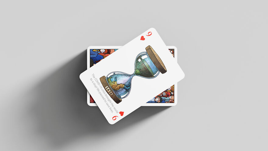 A Custom-Designed Set Of Corona Themed Playing Cards With 52 Illustration & Stories Inspired By True Rvents
