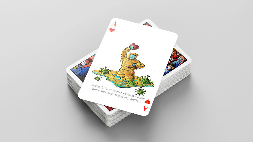 A Custom-Designed Set Of Corona Themed Playing Cards With 52 Illustration & Stories Inspired By True Rvents