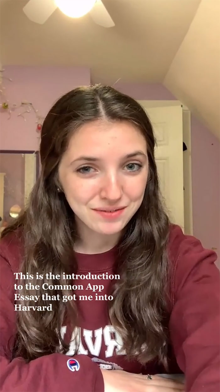 Abigail Mack talking about essay that got her into Harvard