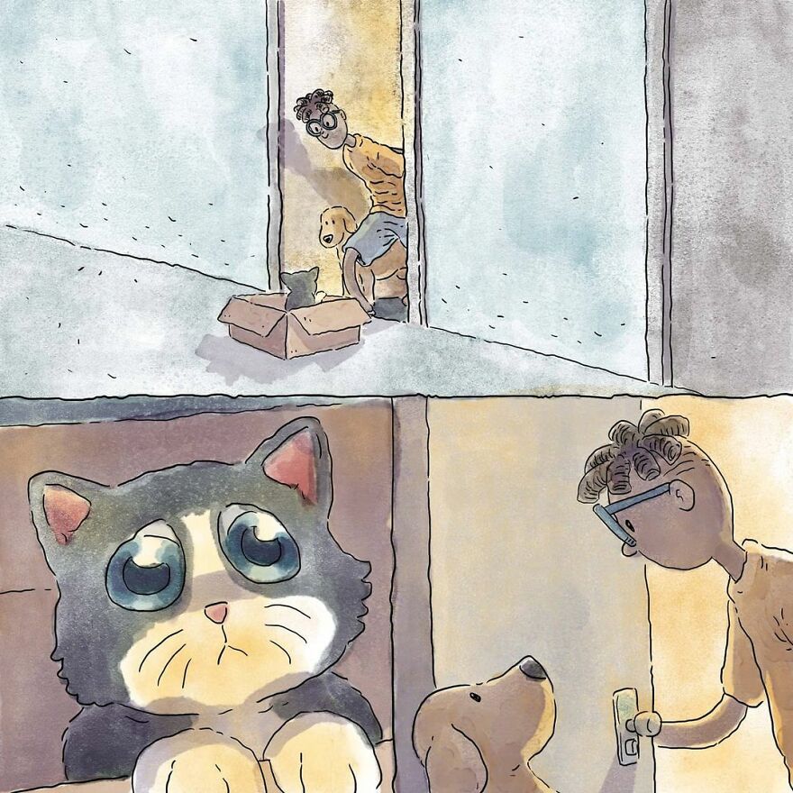 Artist Shares His Kitten Adoption Story In A Heartwarming Comic Without Using A Single Word Artist Shares His Kitten Adoption Story In A Heartwarming Comic Without Using A Single Word