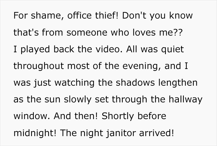 Employee Notices Her Food Going Missing, Installs A Nanny Cam And Catches The Shameless Thief