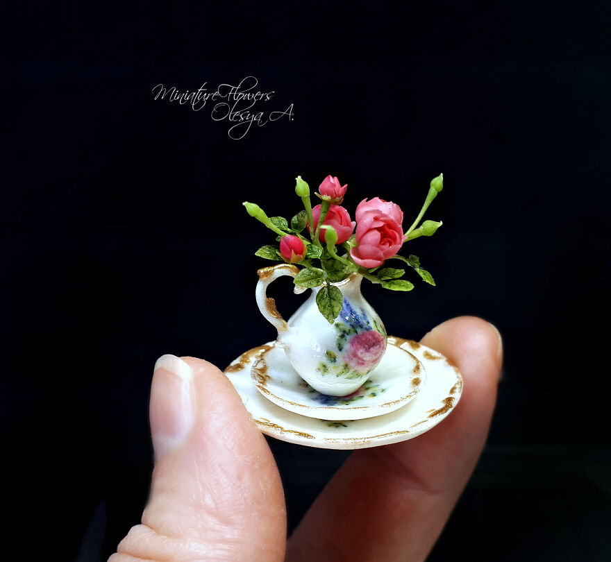 A Bouquet Of Roses In A Jug
