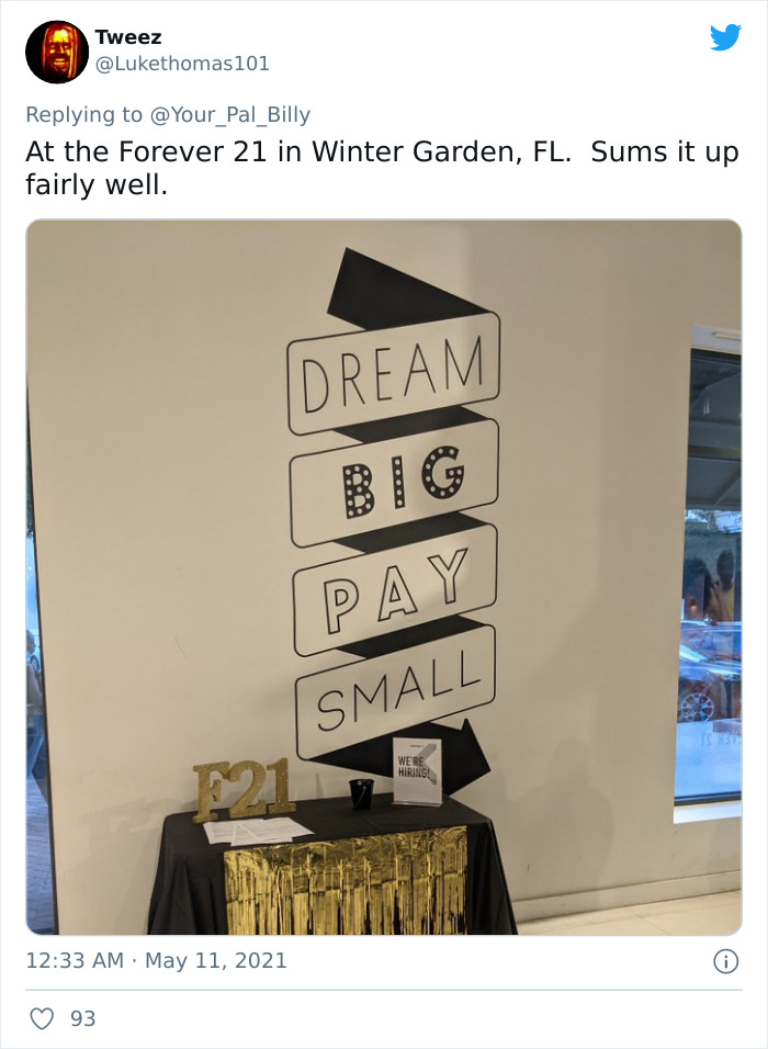 Workers Make Truthful Signs About Why Employers Are Facing Staff Shortages Workers Make Truthful Signs About Why Employers Are Facing Staff Shortages