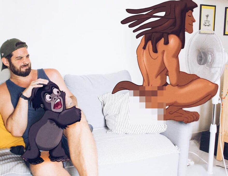 This Guy Keeps Bringing Disney Characters Into The Real World And The Result Couldn't Be More Hilarious (52 New Pics)