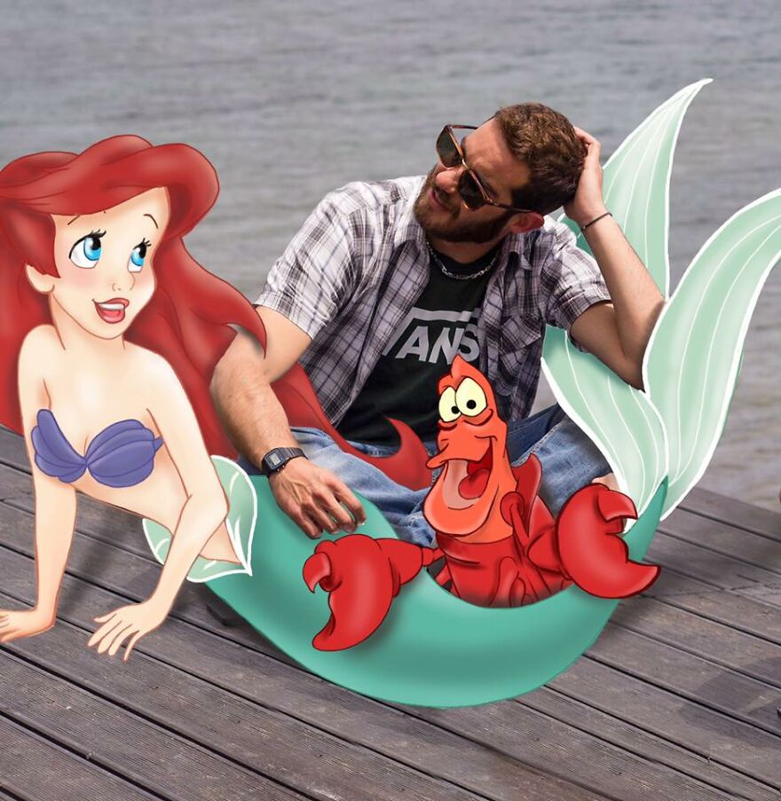 This Guy Keeps Bringing Disney Characters Into The Real World And The Result Couldn't Be More Hilarious (52 New Pics)