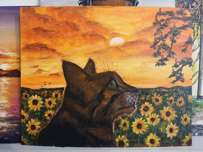 Pixie With Sunflowers