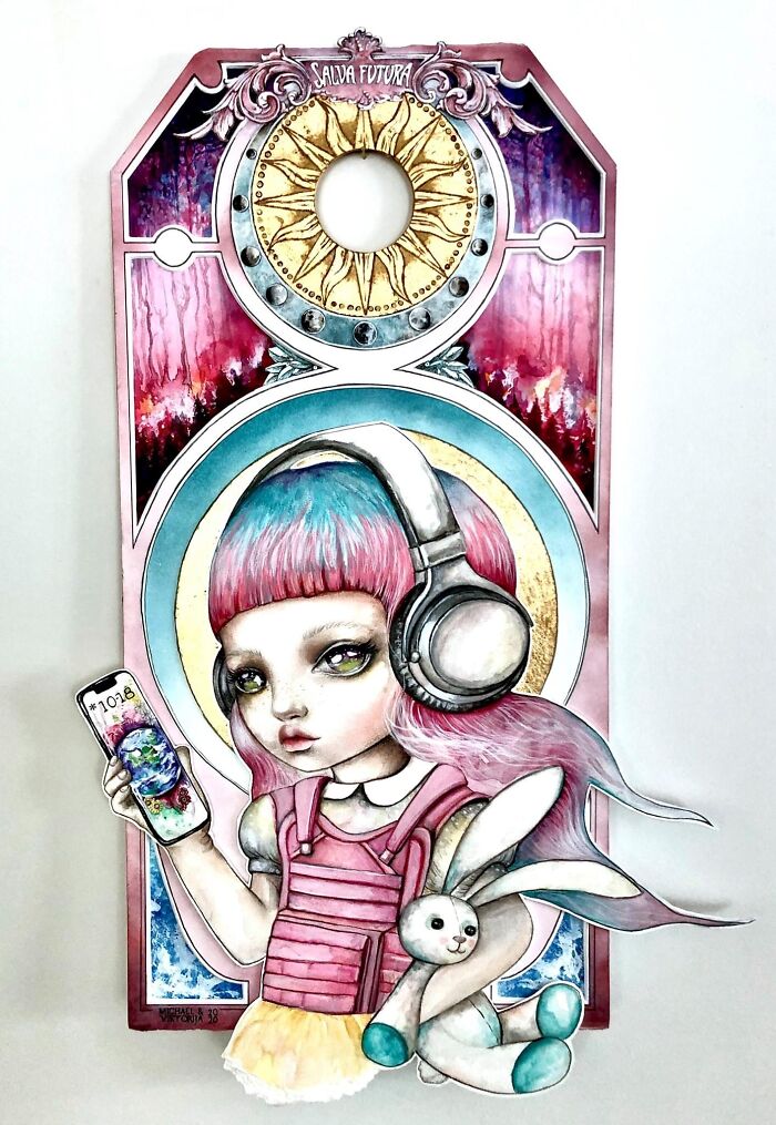 Mixed Media Collaboration With My Husband “Salva Futura” By Michaelandviktorija