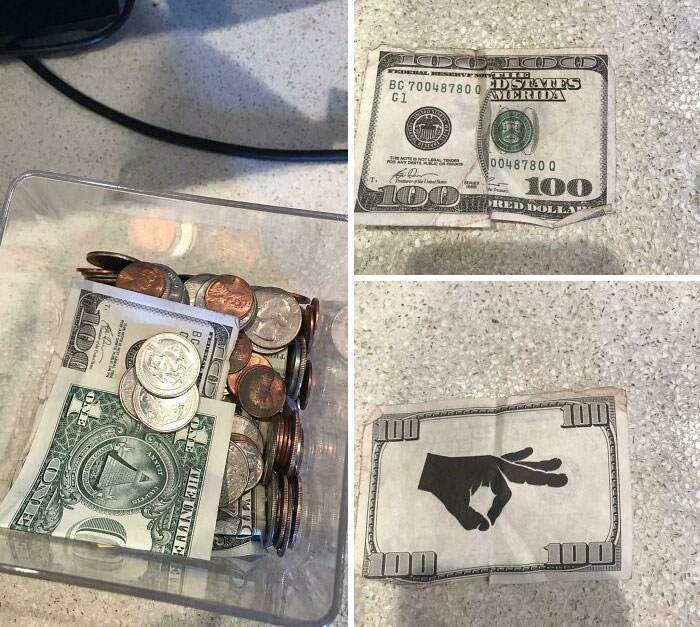 When People Put Fake Tips With Religious Stuff Or Annoying Jokes In The Jar