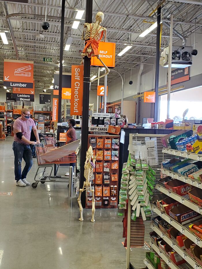 Home Depot Had A Little Fun With The Halloween Decorations Last Year!