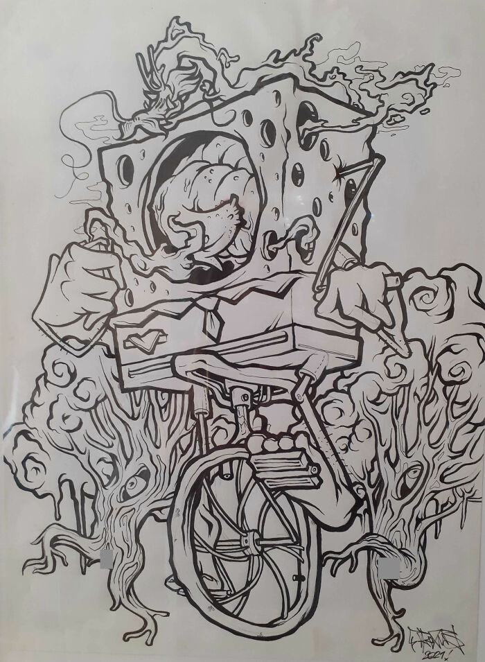 This Piece Of Spongebob Art