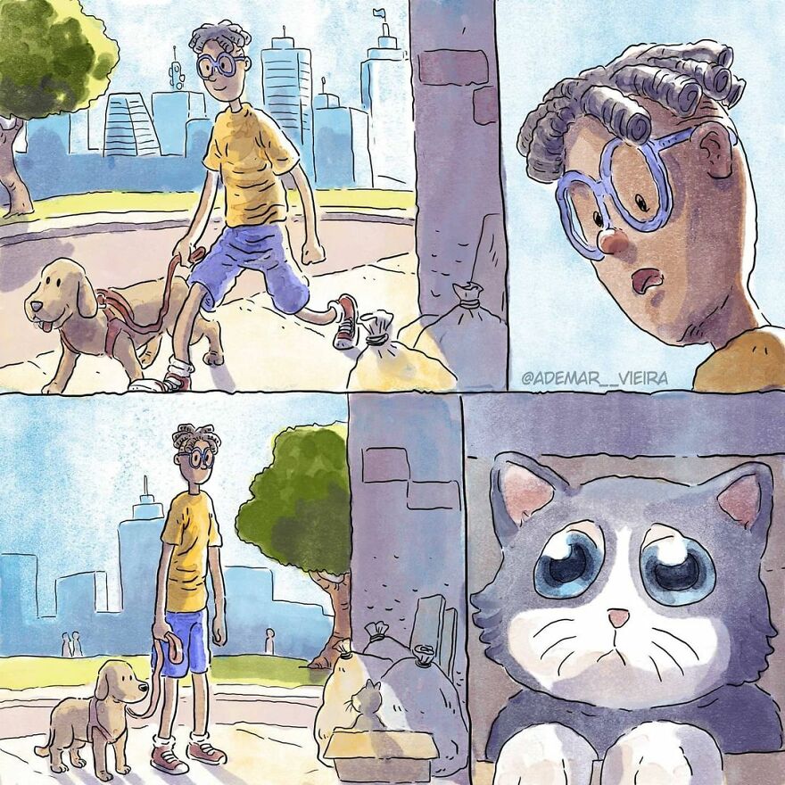 Artist Shares His Kitten Adoption Story In A Heartwarming Comic Without Using A Single Word Artist Shares His Kitten Adoption Story In A Heartwarming Comic Without Using A Single Word