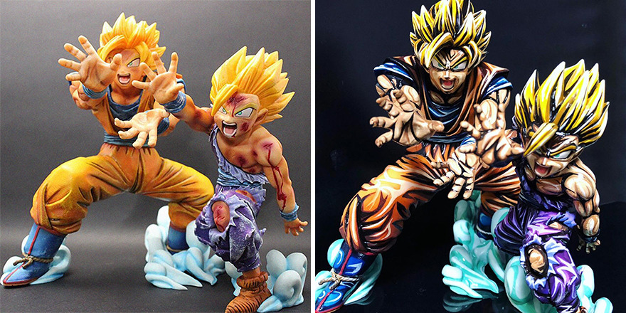 Japanese Artist Takes 3D Sculptures And Makes Them Look Like Manga-Style Illustrations