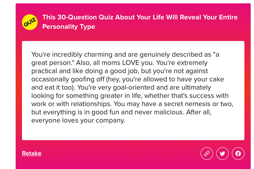 This Is My Tenth Photo Guys.... Buzzfeed Quiz Result