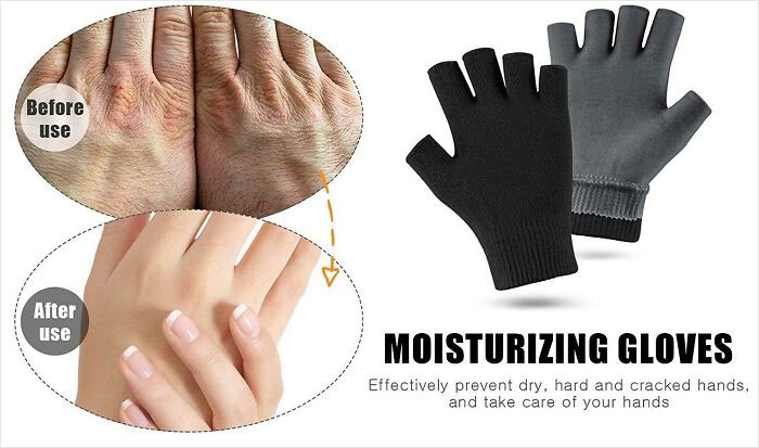 "Moisturizing Gloves" Turn Your Hairy Elderly Hands Into Hairless Young Woman Hands