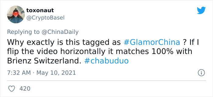 Chinese Propaganda Media Caught Lying Trying To Promote China Using Stolen Footage Of Swiss Alps