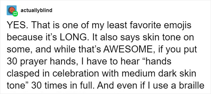 This User Asks Not To Put Too Many Emojis When Texting To A Visually Impaired Person, Explains Why