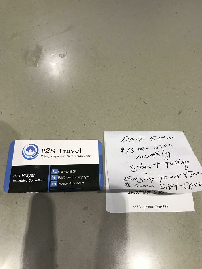 So This Got Left As A Tip For My Friend. Real Classy