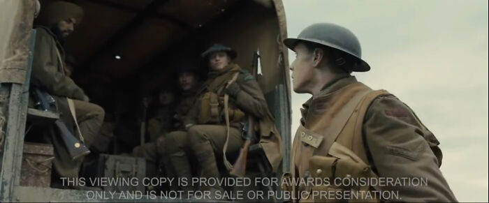 In 1917 (2019), The Sikh Soldier Is Seen Using An Indian Licensed Production Of The Lee-Enfield Rifle, With A Darker Wooden Stock And A Golden Pin/Insignia Near The Buttstock, Instead Of The British Army Issued Lee-Enfield