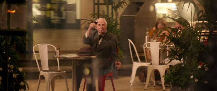 In Paddington (2014), Michael Bond, The Author Of The Original Paddington Books, Appears In A Restaurant