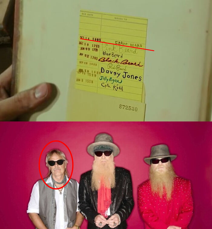 In The Spongebob Movie: Sponge Out Of Water (2015), The Last Pirate Who Checked Out The Magic Book Is “Frank Beard”, The Drummer Of Zz Top. Humorously, He’s Usually The Only Member Of The Band Who Doesn’t Have A Beard
