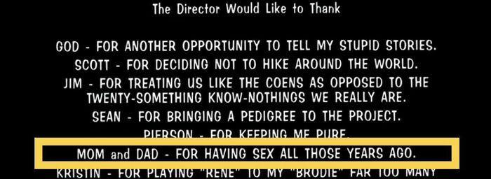 During The End Credits Of Mallrats (1995), Director Kevin Smith Included A Very Special Expression Of Gratitude To His Parents That Must Have Just Melted Their Hearts When They First Saw It