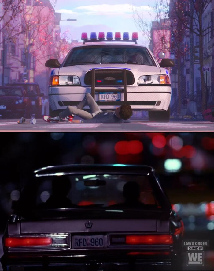 In Spider-Man: Into The Spider-Verse (2018), The Licence Plate On Jefferson's Squad Car Is "Rfd 960". This Is A Reference To The TV Show Law & Order, Where Detectives Used A Car With The Same Licence Plate. It Appeared In Many Episodes