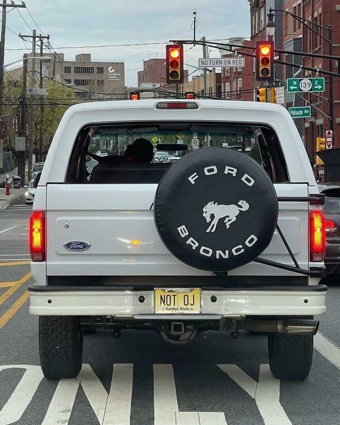 "Not Oj" License Plate