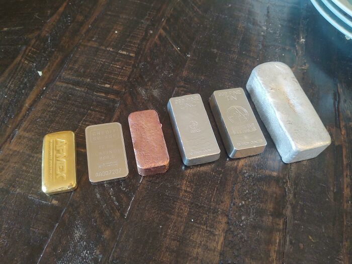 10 Oz Of Gold, Platinum, Copper, Zinc, Tin And Aluminum