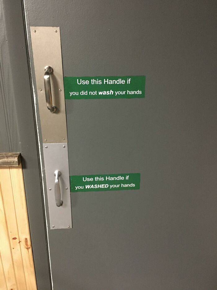 This Restaurant Bathroom Has Two Different Handles Depending On If You Washed Your Hands