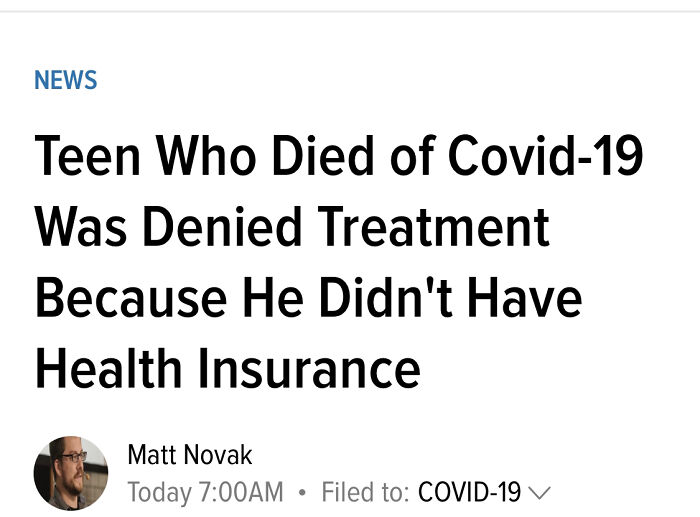 No Insurance? Go Die